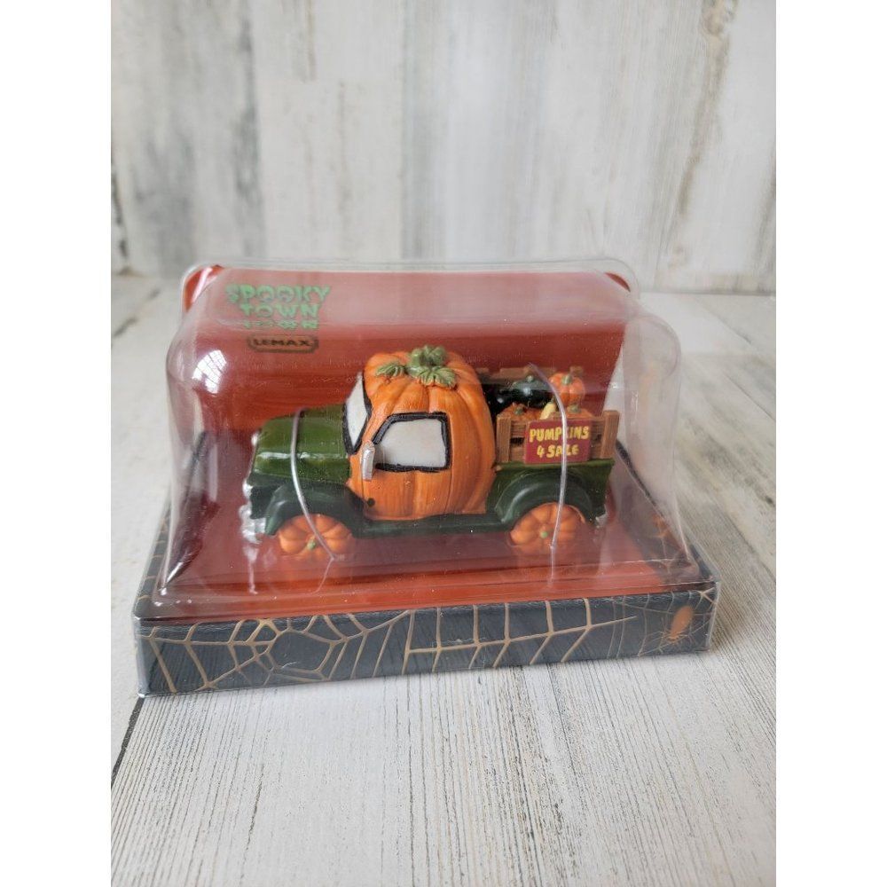 Lemax spooky town pumpkin patch truck Village accessory